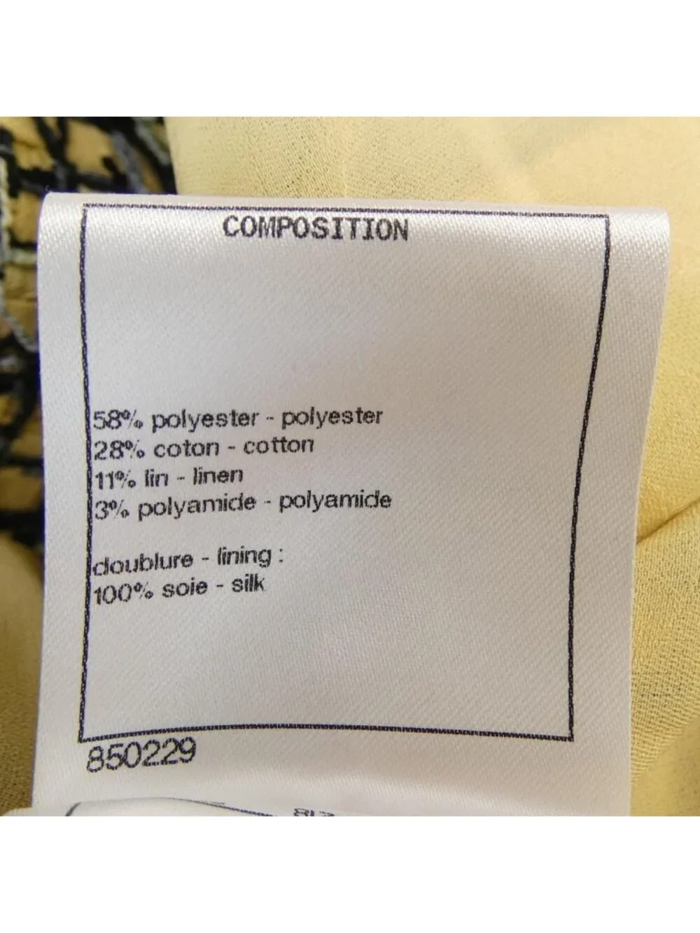 Chanel Jacket Yellow